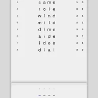 A word game part-way solved